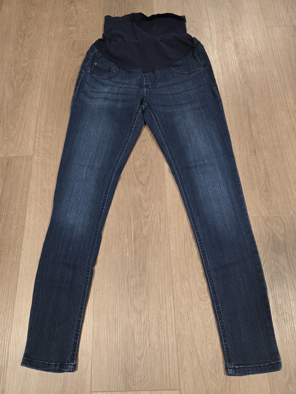 Indigo Blue Maternity Blue Skinny Jeans with Stretch Panel Size Medium